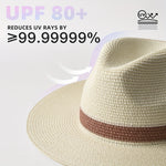 Stylish summer hat with a wide brim made of paper fiber