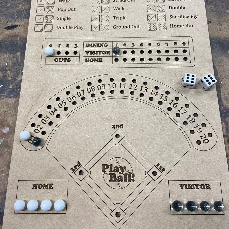 Dice baseball game – Strategy game for 2-4 players