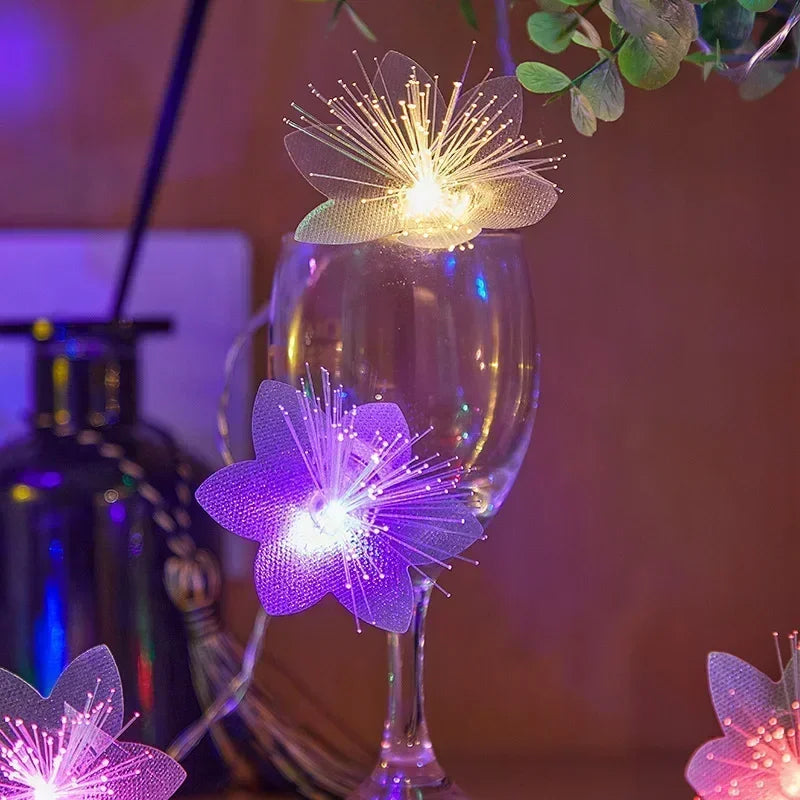 Blütenzauber LED-Lichterkette | 2–3 m Batteriebetriebene Dekoration