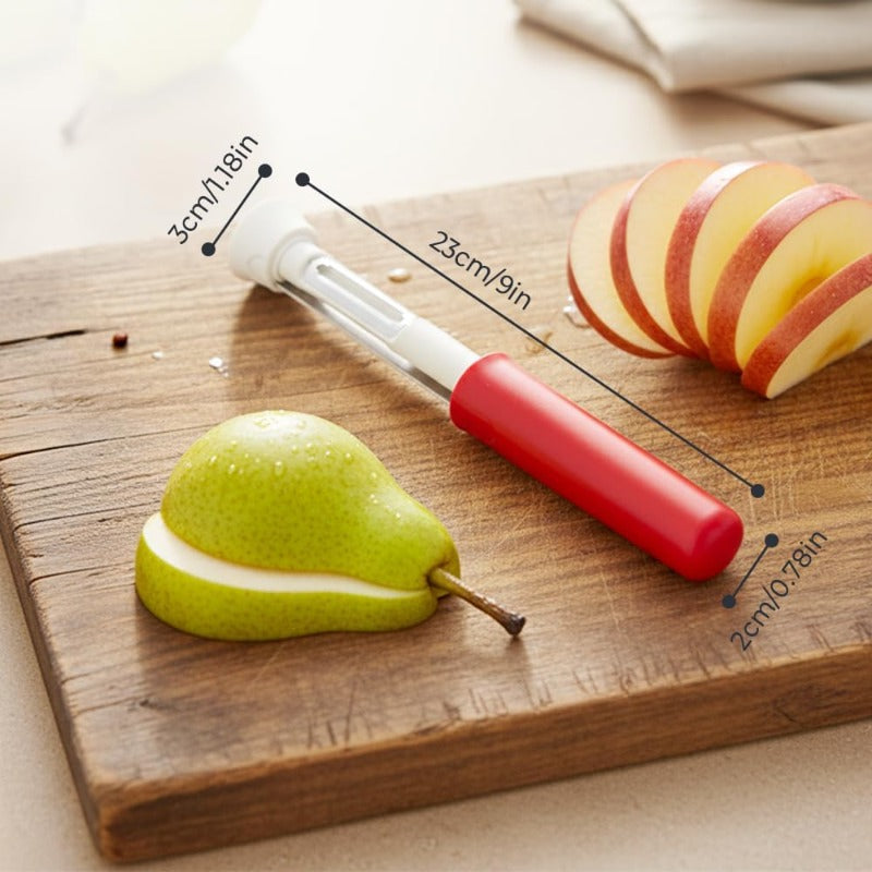2-in-1 Obstschneider & Schäler für die perfekte Küchenhilfe