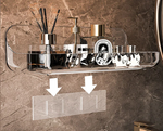 Acrylic Wall Shelf without Drilling - Transparent Bathroom Shelf for Cosmetics, Shampoo, and More