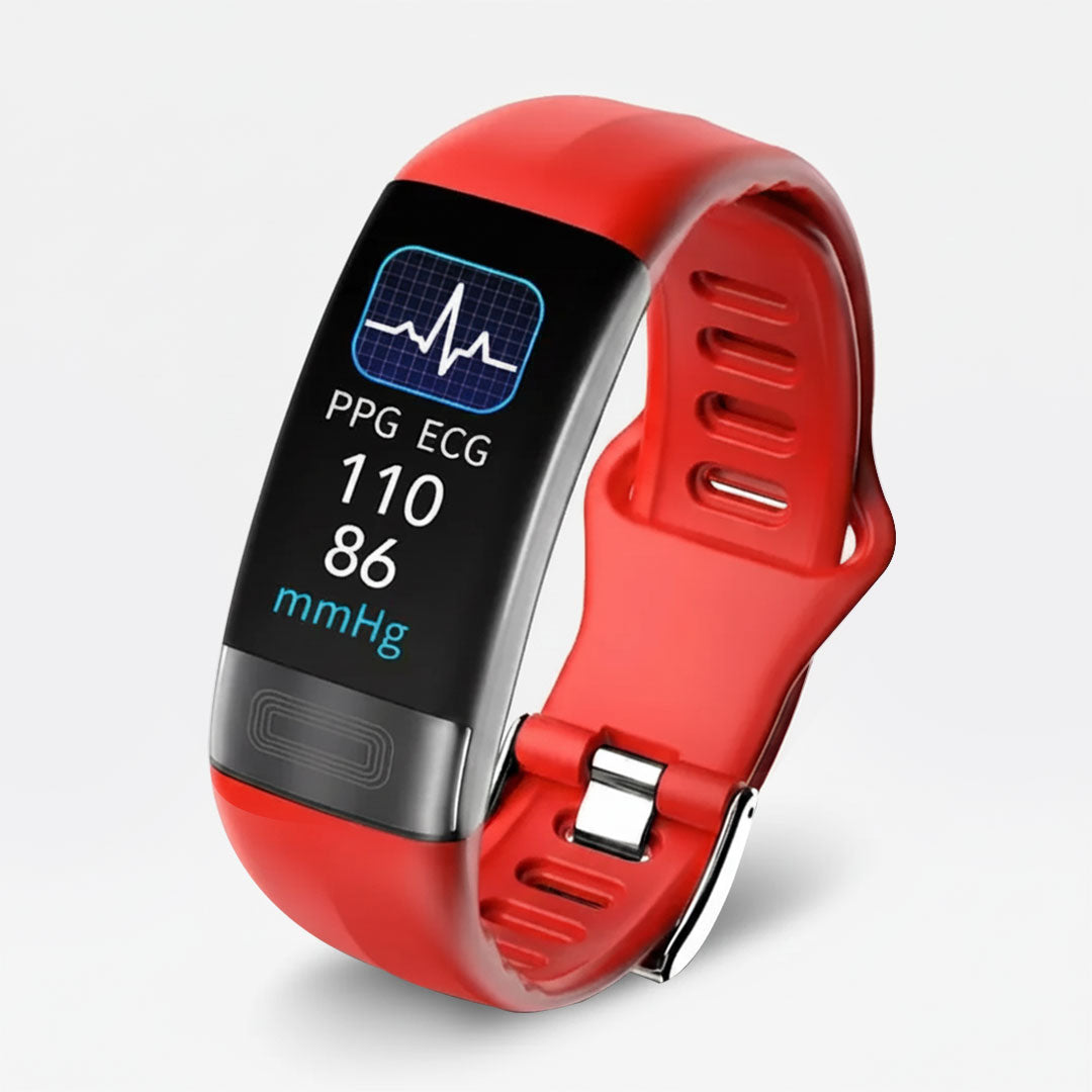 Smart fitness watch with ECG monitoring and activity tracking