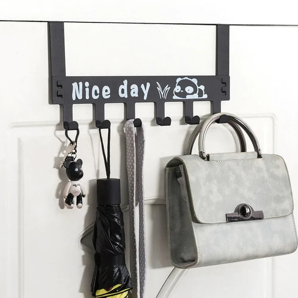 Metal Over-the-Door Hook with 6 Hooks – Organizing Made Easy