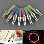 2er Set LED Radlichter für Auto und Motorrad, Ventilkappen