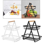Two-Tier Metal Fruit Basket