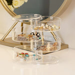 Elegant Rotatable Jewelry Storage with 4 Compartments
