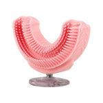 Electric children's toothbrush with U-shaped brush head