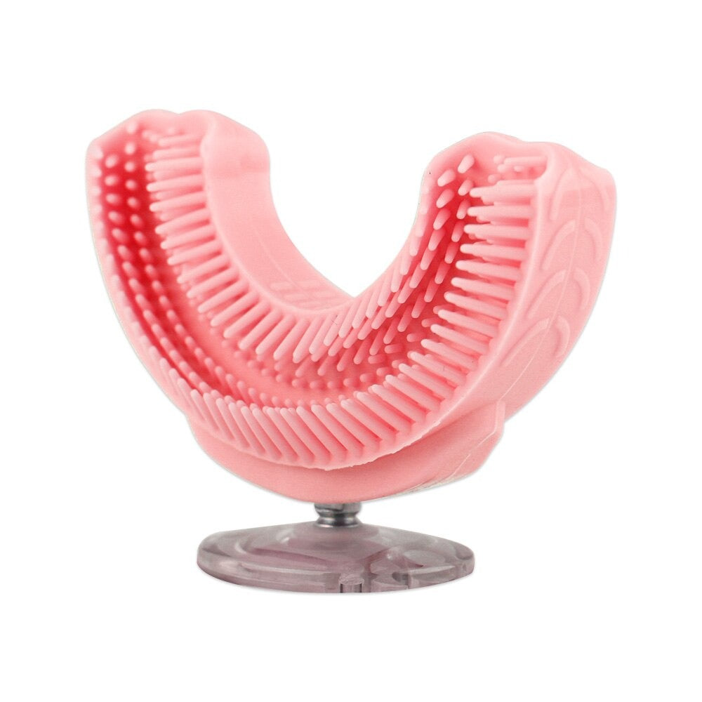 Electric children's toothbrush with U-shaped brush head