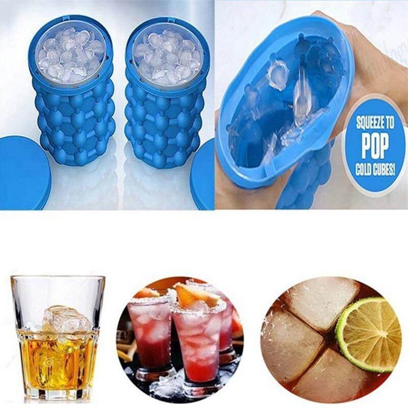All-in-One Silicone Ice Cube Tray | Ice Cube Maker