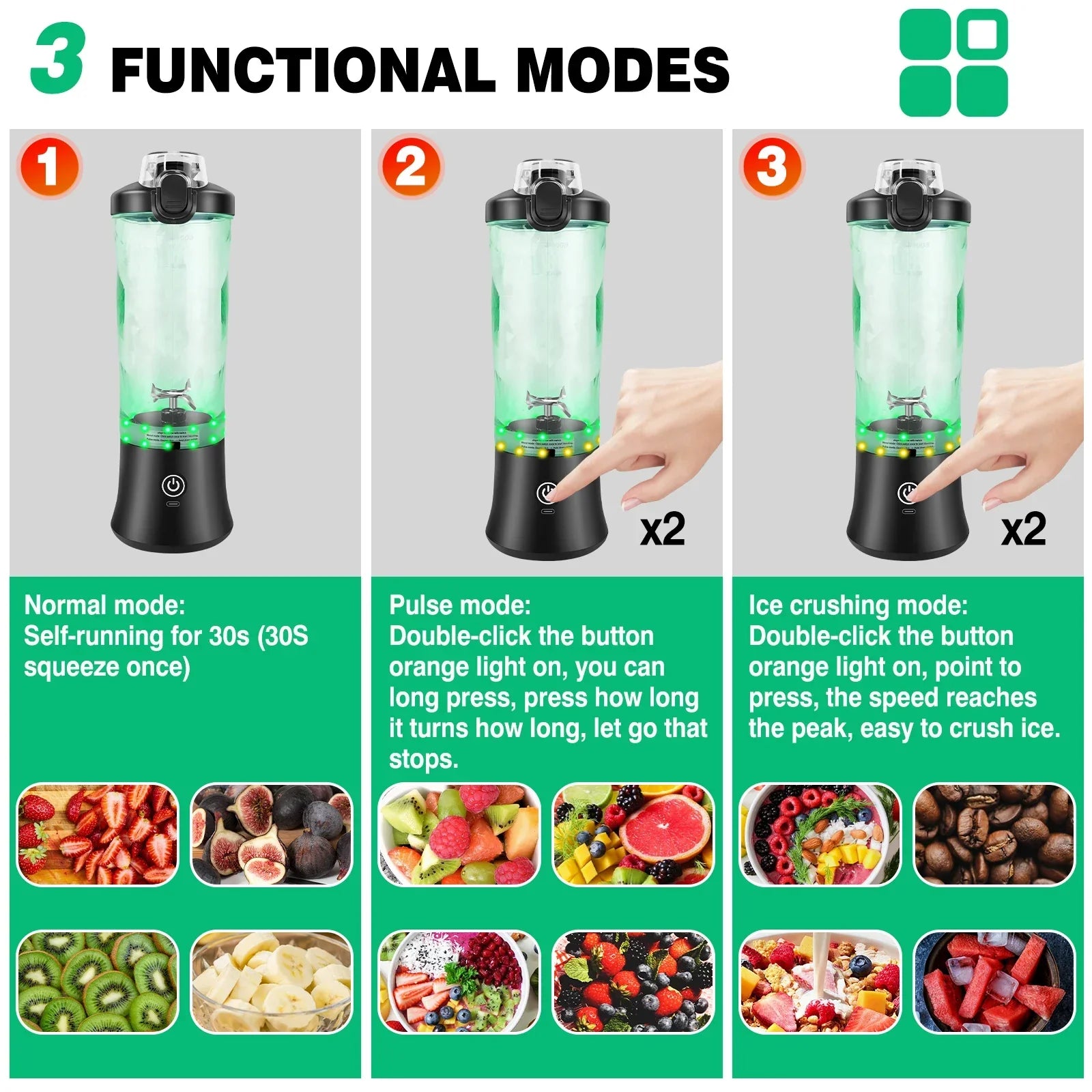 Mini Mixer - Tragbarer Elektrischer Entsafter und Smoothie-Maker 2 in 1