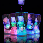 Colorful LED ice cubes with water activation