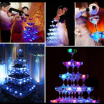 Colorful LED ice cubes with water activation