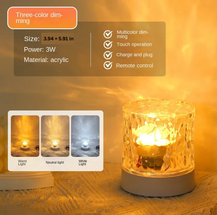 Crystal Wave Projector Night Light