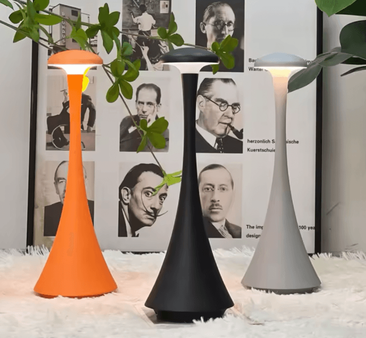 Stilvolle Japanische Tischlampe – Wiederaufladbar, Kabel- und Touchsensor