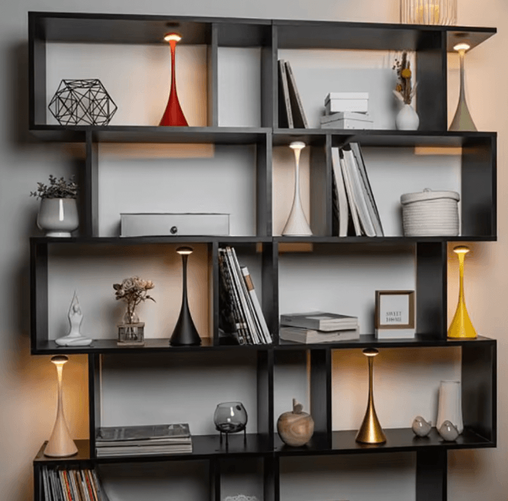 Stilvolle Japanische Tischlampe – Wiederaufladbar, Kabel- und Touchsensor