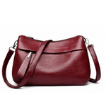 Comfortable faux leather shoulder bag – 3 compartments