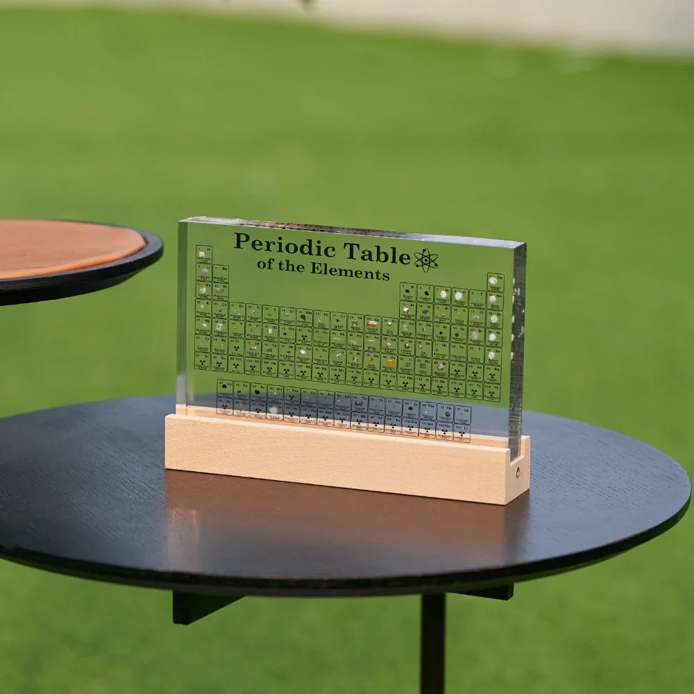 Elegante Tischdekoration aus Acryl mit Echtem Periodensystem