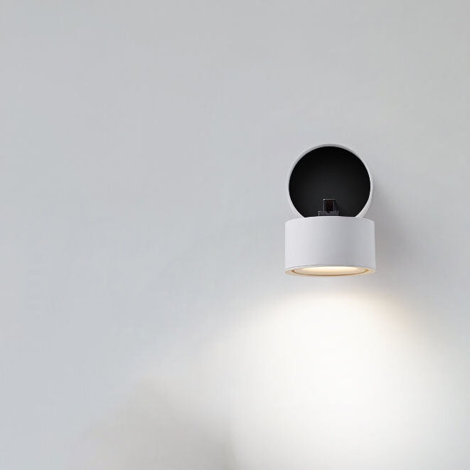 Moderne Runde LED Wandleuchte – Flexibler Aluminium-Wandstrahler