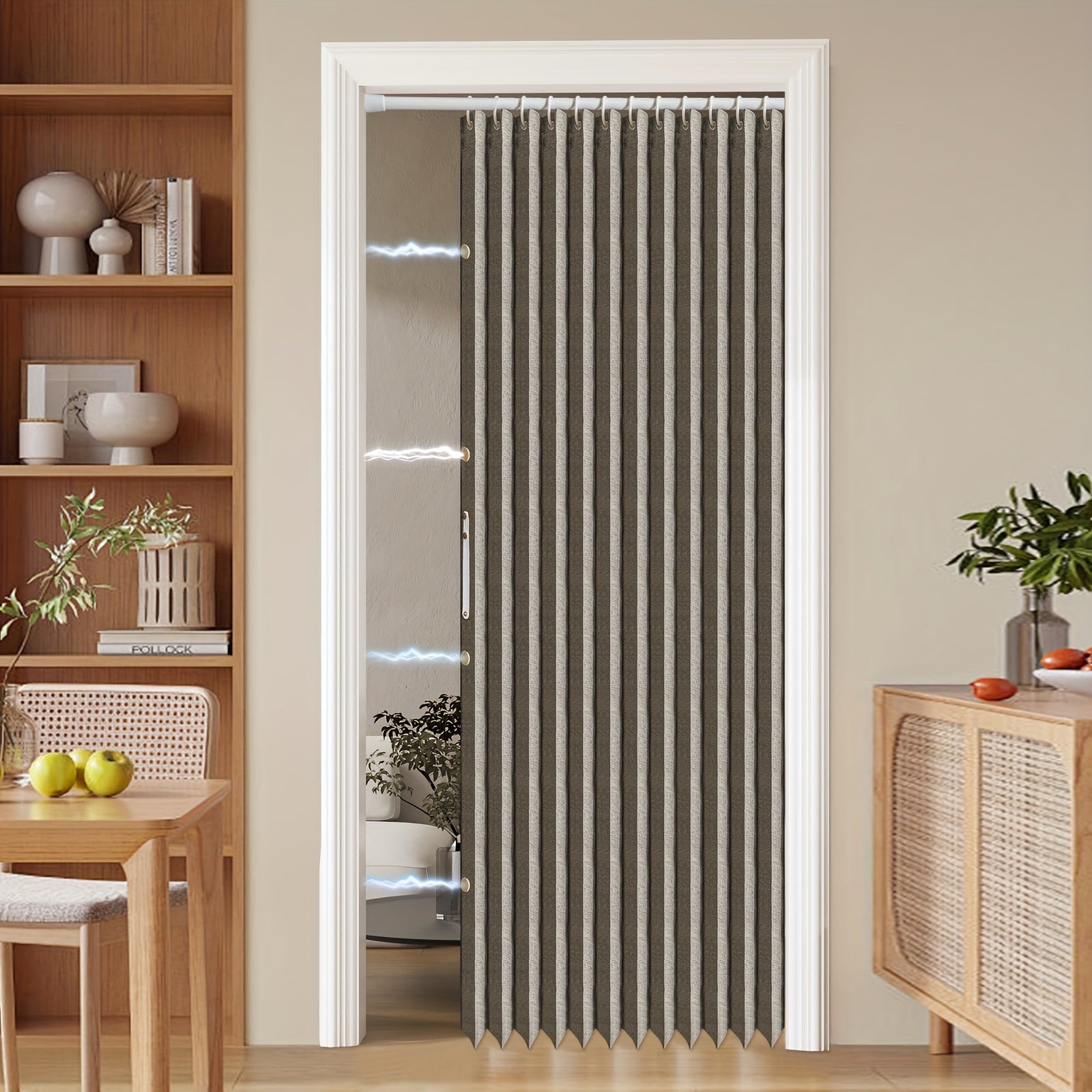 Colorful Magnetic Folding Curtain – Space-Saving Partition for Home and Office