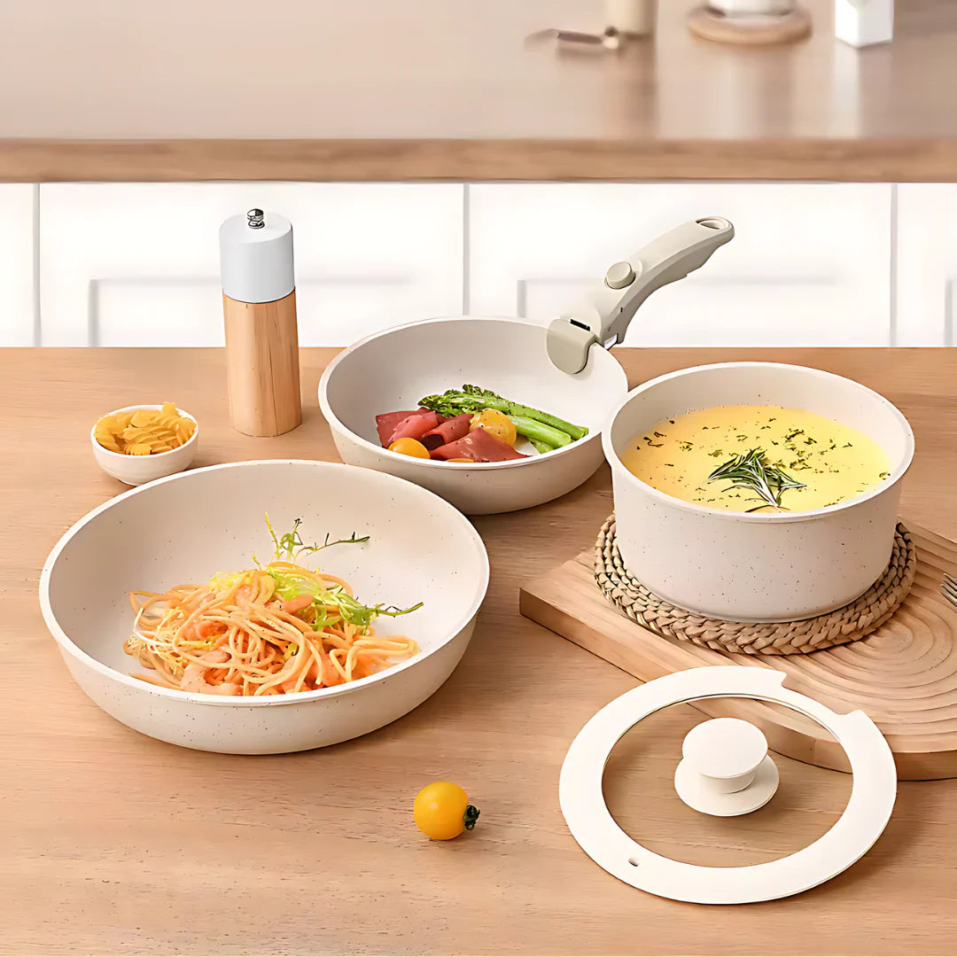 SmartCook Kochgeschirr mit Antihaftbeschichtung | Platzsparend und Multifunktional