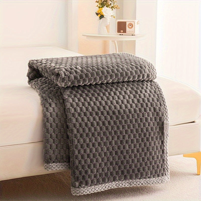 Elegante Fleece-Decke – Weiche, Beidseitige Wohndecke für Zuhause und Unterwegs