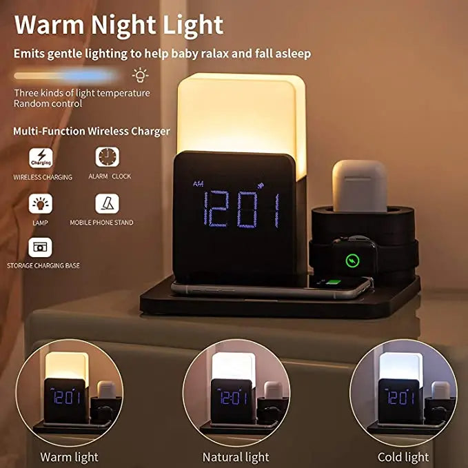 LumiCharge - Elegante Lade- und Lichtstation für Ihr Schlafzimmer