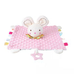 Cuddly cloth made from the softest plush with an integrated rattle