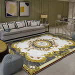 Colourfully patterned rug for stylish living spaces