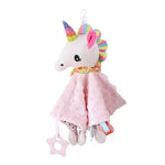 Cuddly cloth made from the softest plush with an integrated rattle