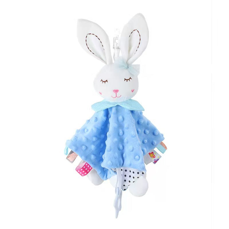 Cuddly cloth made from the softest plush with an integrated rattle