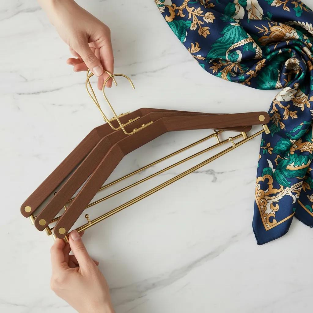 NobleWood – Elegant Wooden Hangers for Stylish Wardrobes (3 pieces)