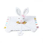 Cuddly cloth made from the softest plush with an integrated rattle