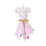 Cuddly cloth made from the softest plush with an integrated rattle