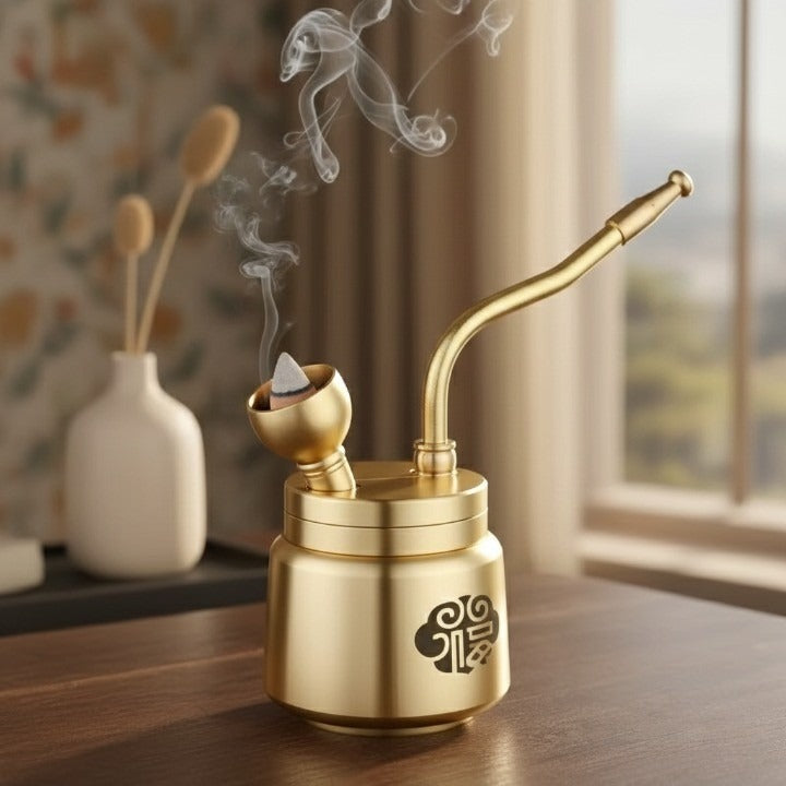 Aromatherapie Räucherstäbchenbrenner aus Messing – Handgefertigt