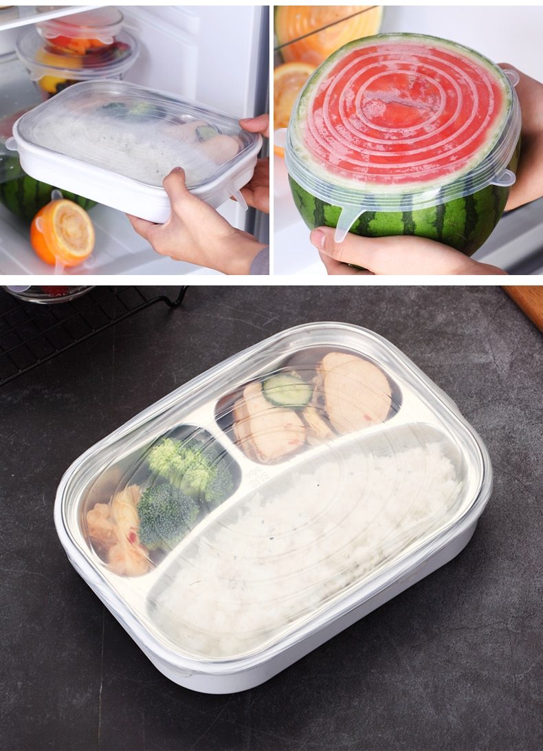 6 Reusable and Stretchable Silicone Tank Lids