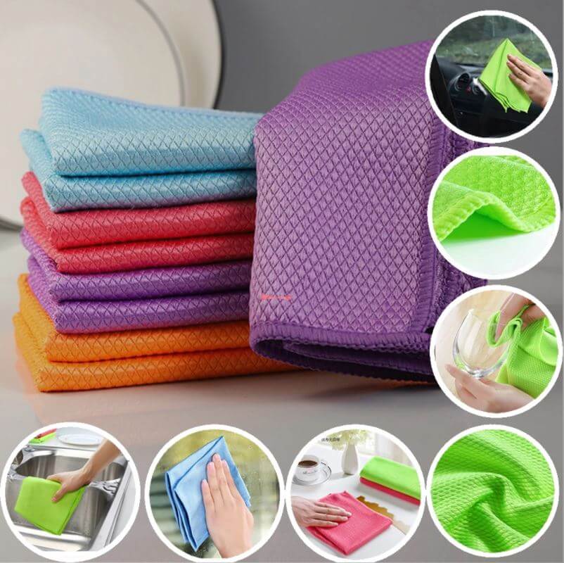 Soft Cleaning Cloths – Streak-free Cleaning of Glass, Mirrors, and Stainless Steel