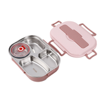 Stainless Steel Lunch Box with 3 or 4 Compartments for Fresh Meals