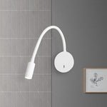 Adjustable Wall Light in Cylinder Design Made of Silicone and Metal – LED in Black/White