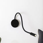 Adjustable Wall Light in Cylinder Design Made of Silicone and Metal – LED in Black/White