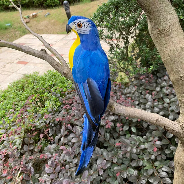 Lifelike Parrot Garden Ornament – Colorful Bird Figurine