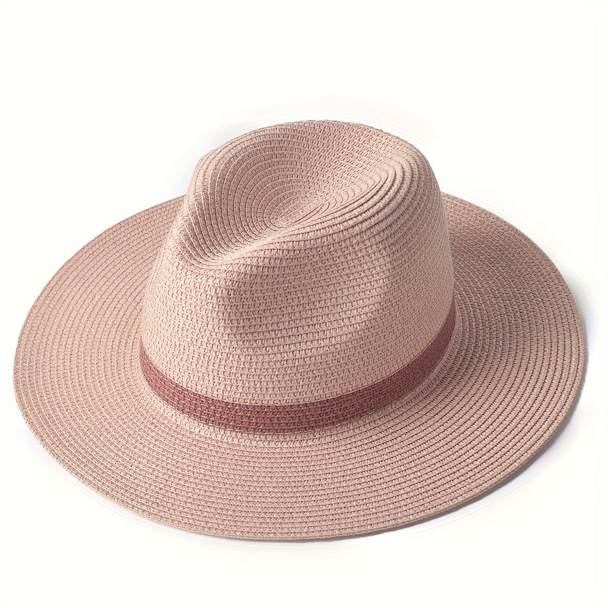 Stylish summer hat with a wide brim made of paper fiber