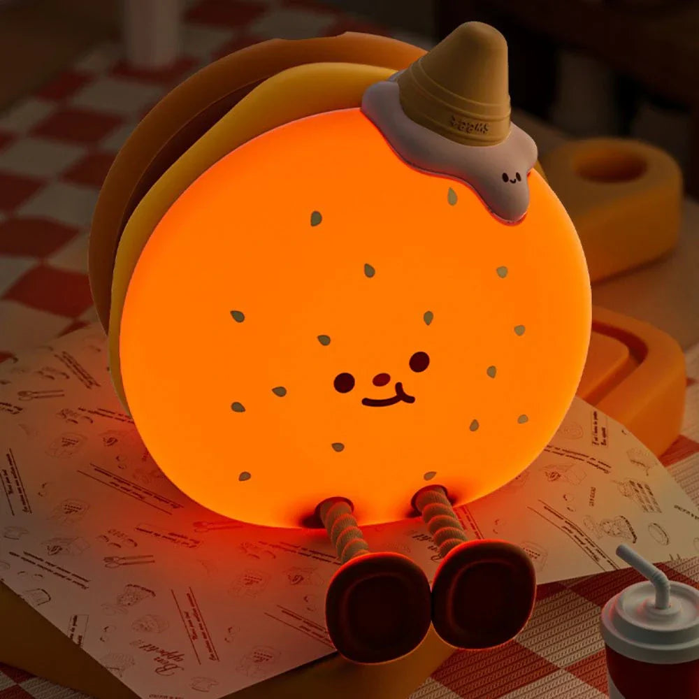 Verspielte Nachtlampe für Kinder – Wiederaufladbare Silikonlampe mit Farbwechsel