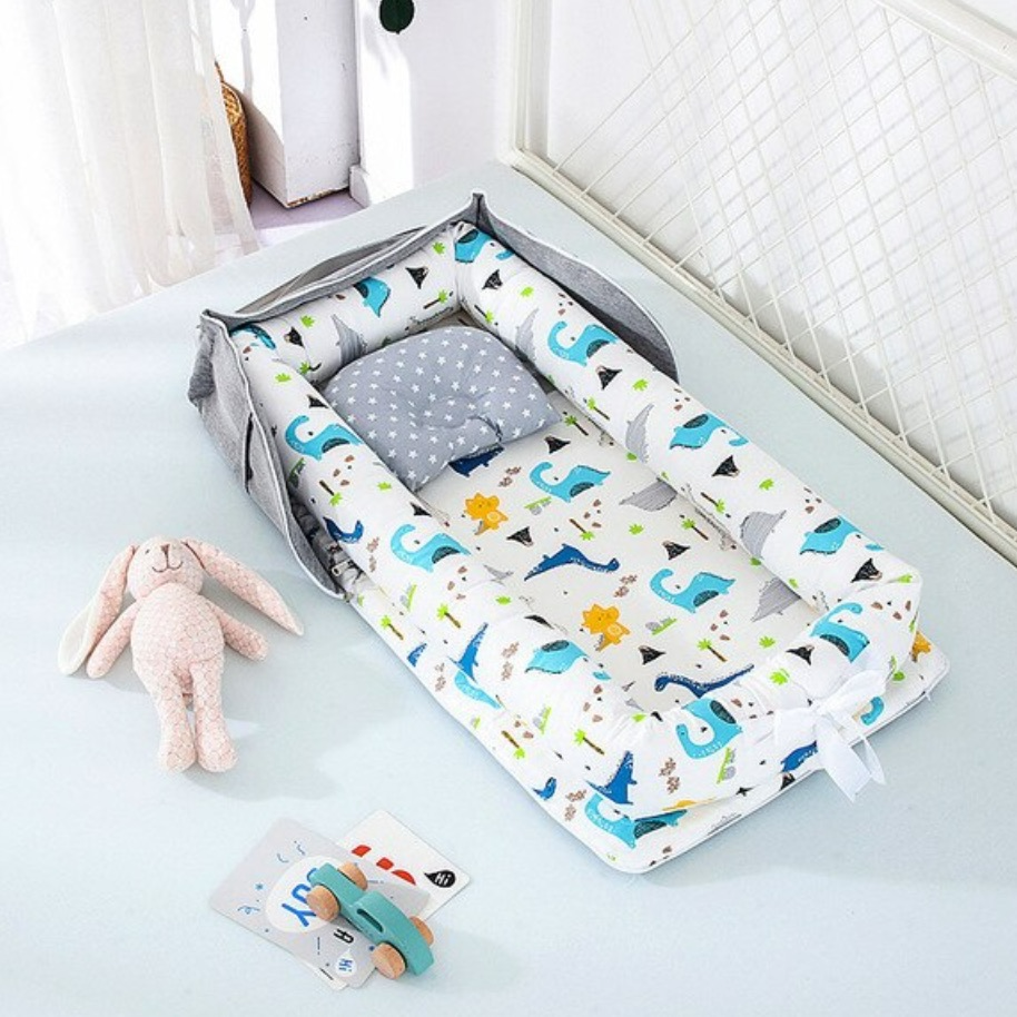 Foldable Baby Bed with Pillow – Portable Design for Travel
