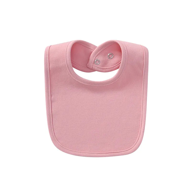 Absorbent Baby Bibs Made of Soft Cotton – Skin-Friendly with Snap Fastener