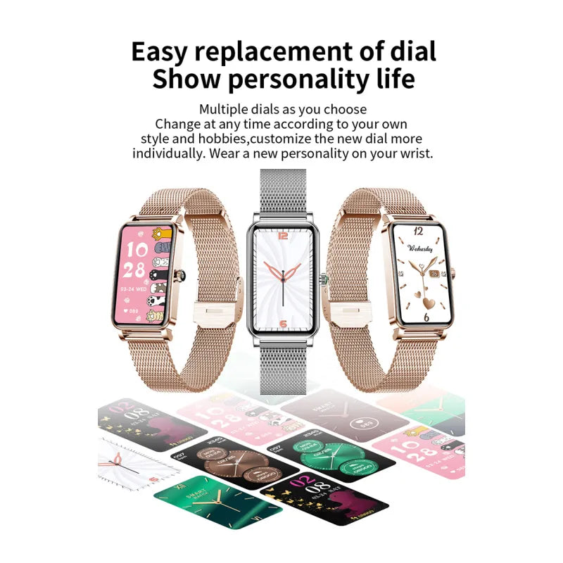 Elegant Smartwatch with Fitness Tracking and Notifications