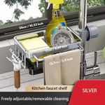 Elegant aluminum sink caddy