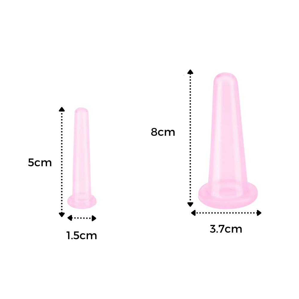 4 Silikonbecher für entspannende Gesichts- und Körpermassagen