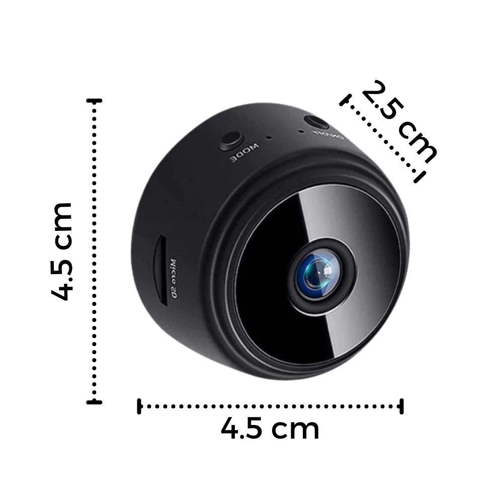 Compact Wi-Fi surveillance camera with motion sensor