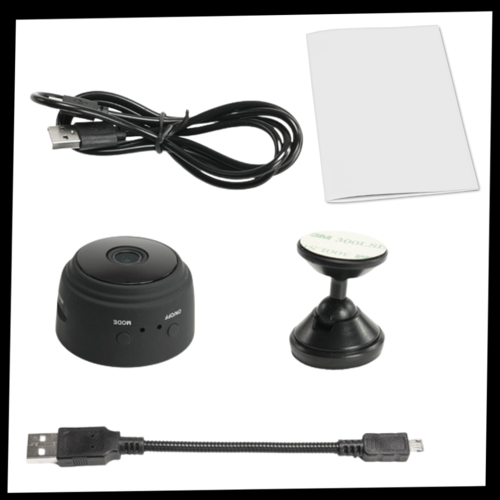 Compact Wi-Fi surveillance camera with motion sensor