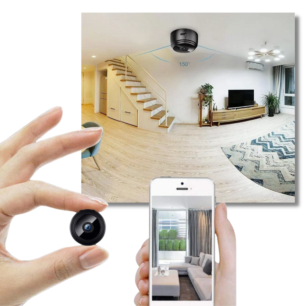 Compact Wi-Fi surveillance camera with motion sensor